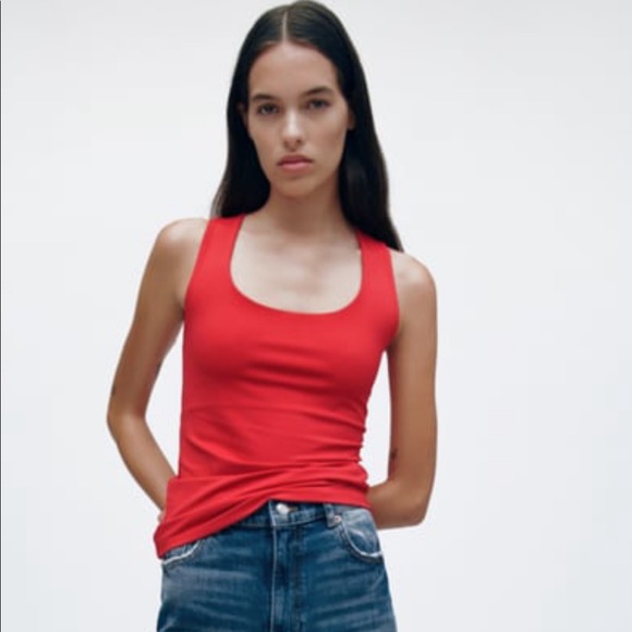 Zara | Tops | Zara Wide Strap Stretch Top | Poshmark